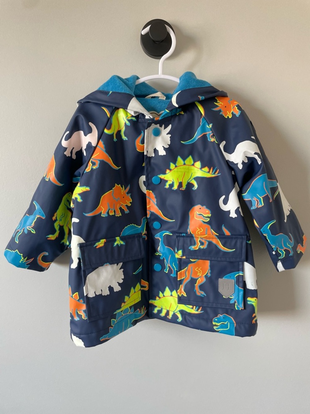 Hatley Baby Boys Dinosaur Color Changing Raincoat - Size 18-24 Months